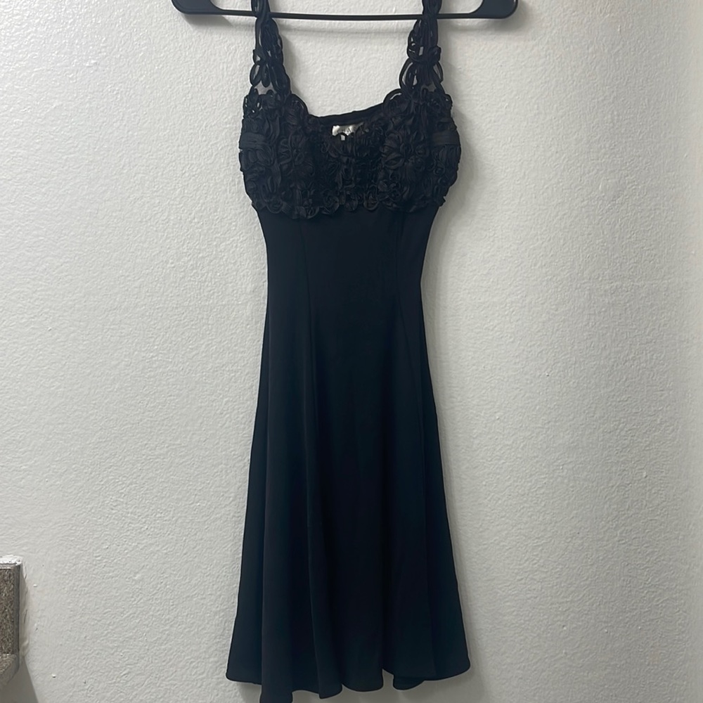 Charlotte Russe Black Floral Lace Dress